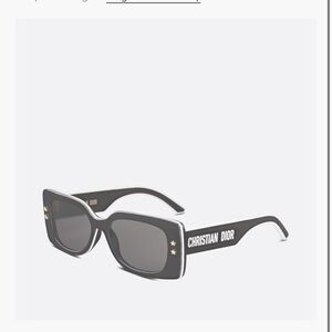 Dior Black Rectangular Sunglasses